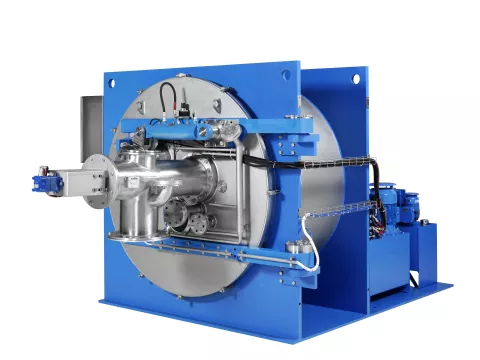 Horizontal peeler centrifuge chemical high capacity