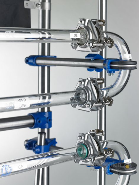 Metal flange couplings for different glass systems