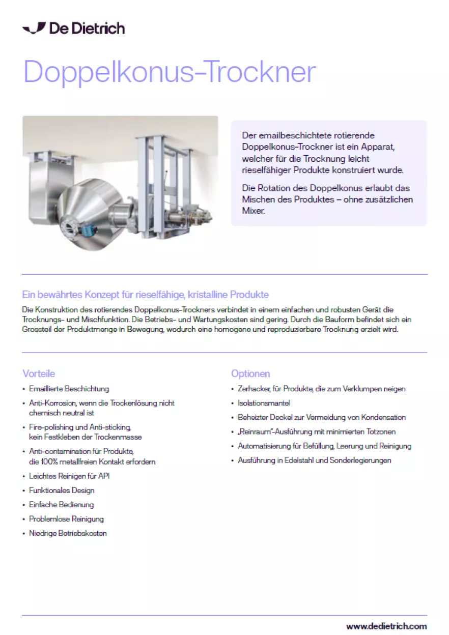 Screenshot Double Conical Dryer DE