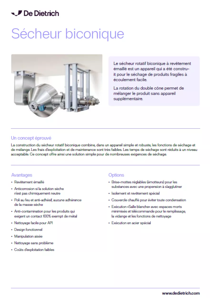 Screenshot Double Conical Dryer FR