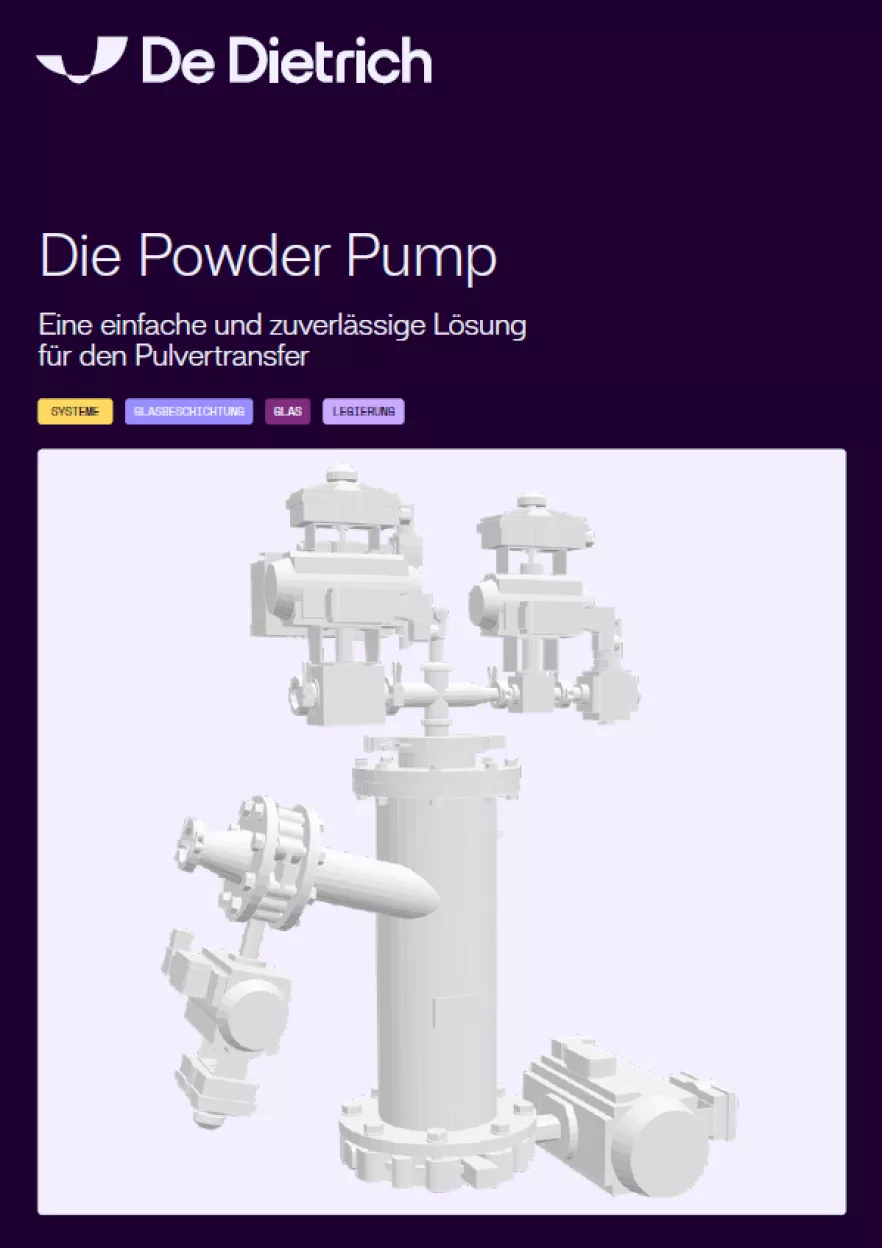 Screenshot Powder Pump Brochure DE