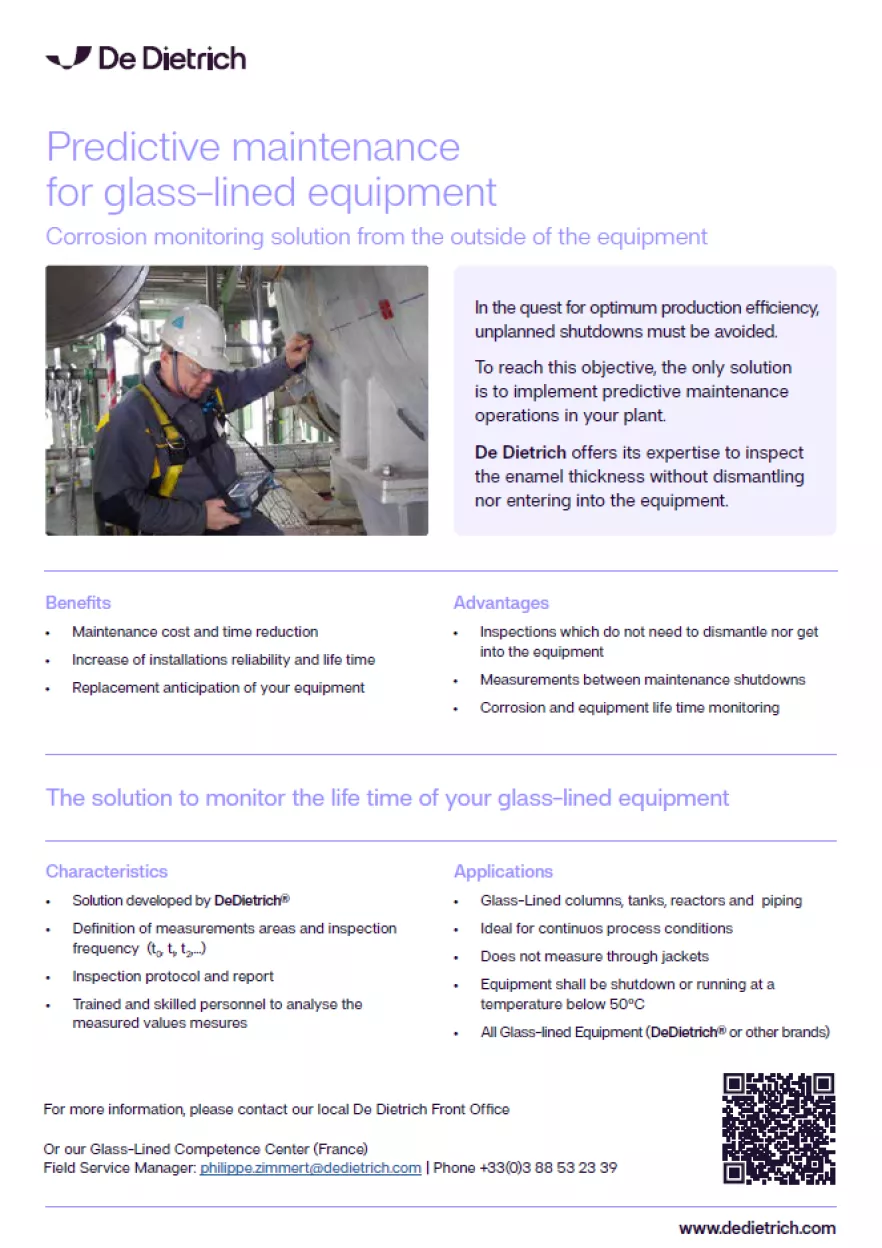 Screenshot Predictive Maintenance GL equipment EN