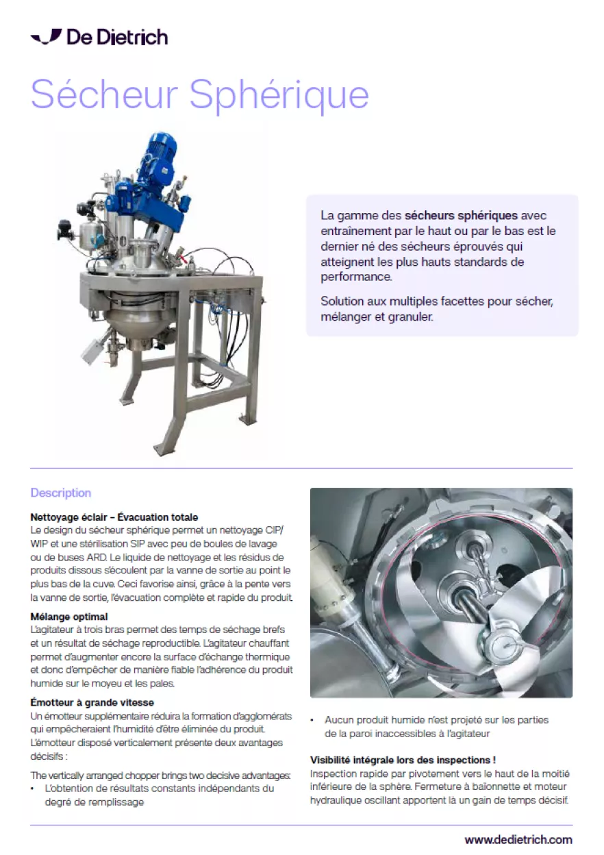 Screenshot Spherical Dryer FR